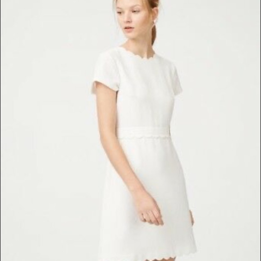 Club Monaco White scalloped dress 00